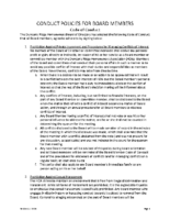 CONDUCT POLICIES FOR BOARD MEMBERS