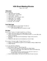 3-25-24 – HOA Board Meeting Notes