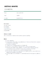 January 2025 – HOA Board Meeting Minutes – Public